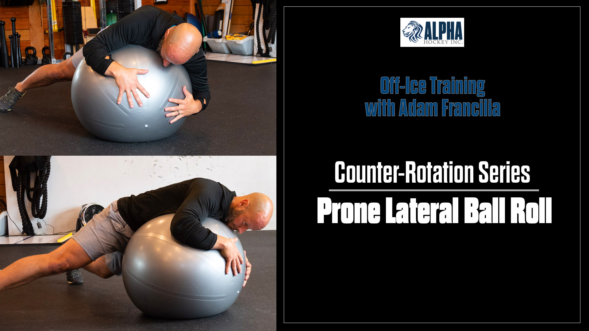 Off-Ice with Adam Francilia: Prone Lateral Ball Roll