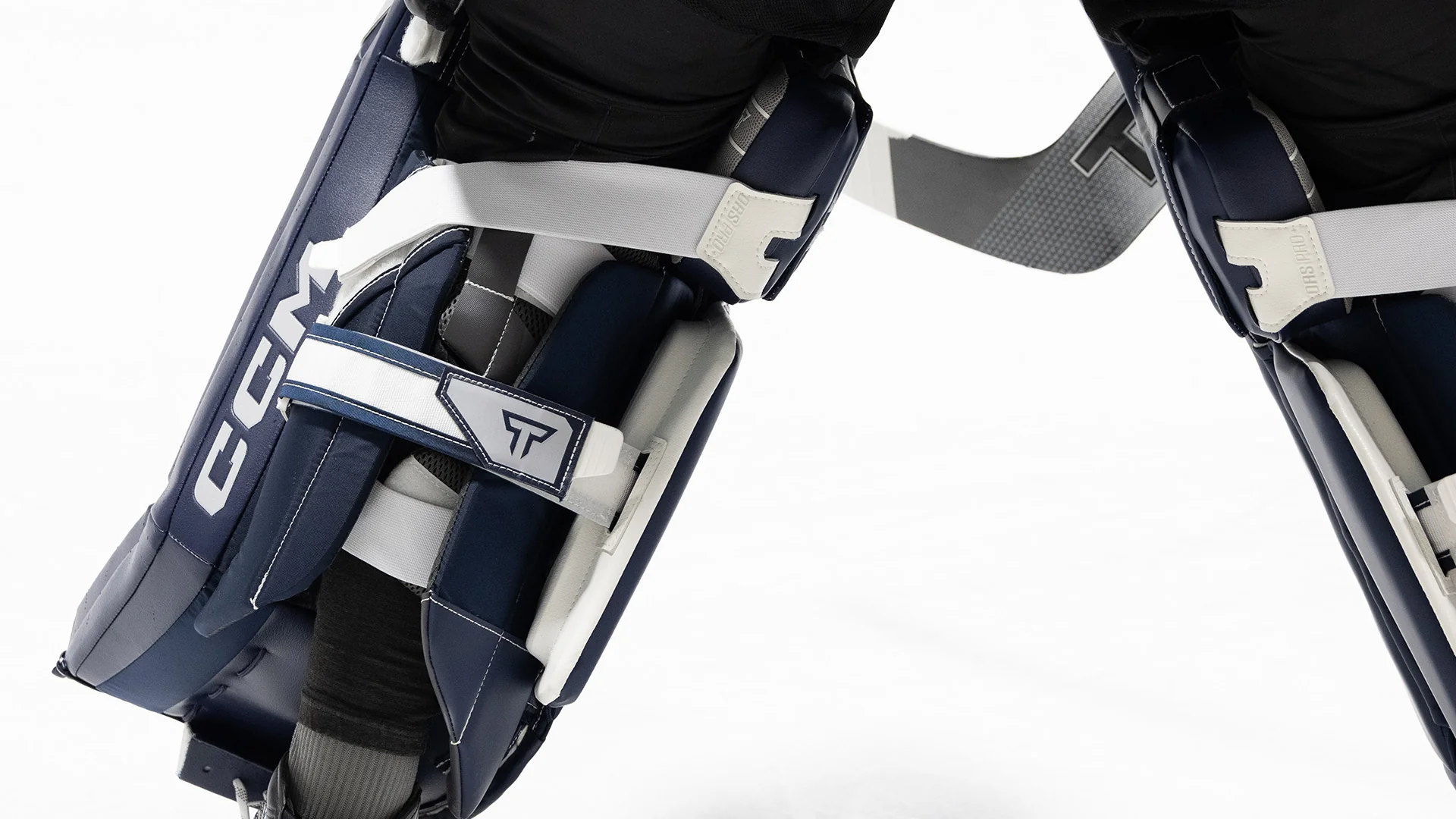 CCM Tacks pad strapping on ice