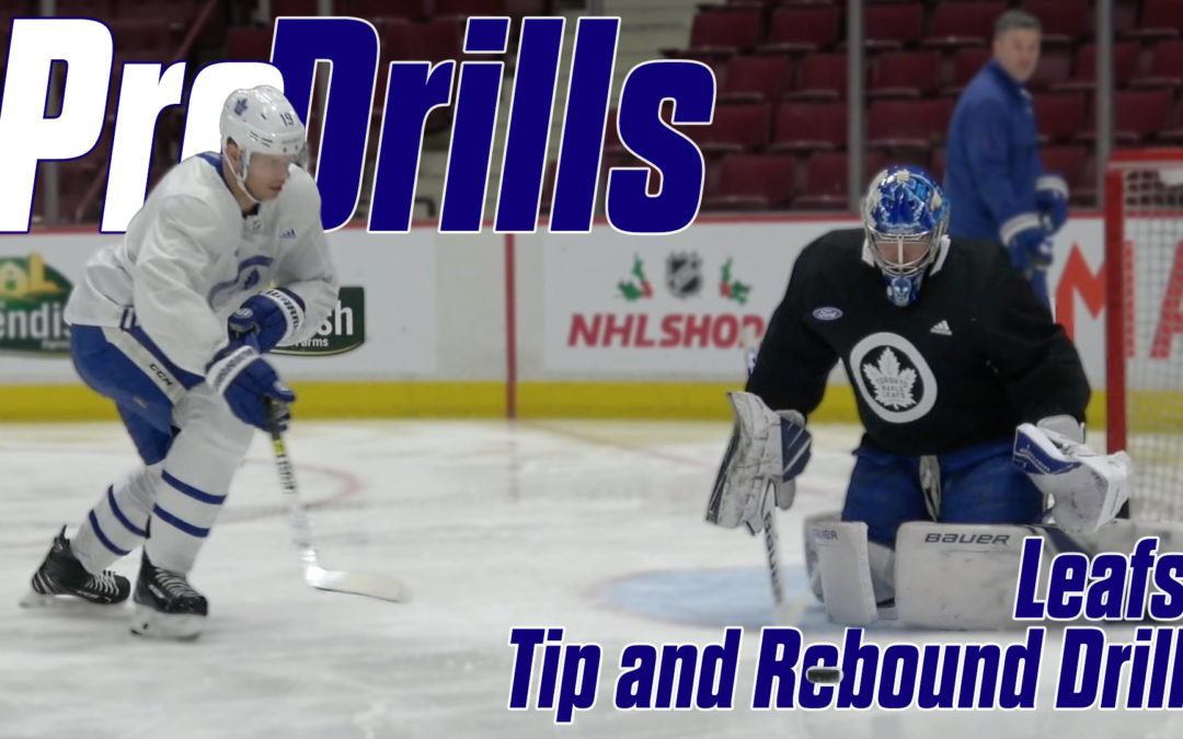 Pro-Drills: Maple Leafs tip and rebound drill with Frederik Andersen and Michael Hutchinson