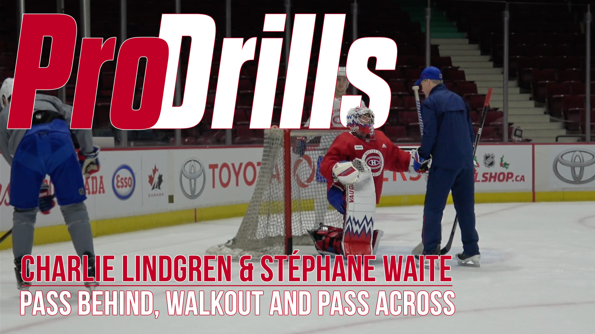 Pro-Drills:  Lateral Passes Behind the Net, Walkout and Back Across the Crease