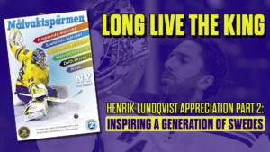 Henrik Lundqvist featured on Målvaktspärmen magazine cover in Swedish national team gear alongside InGoal article title ...