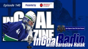 Jaroslav Halak in Vancouver Canucks gear featured on InGoal Radio Episode 140 podcast cover art