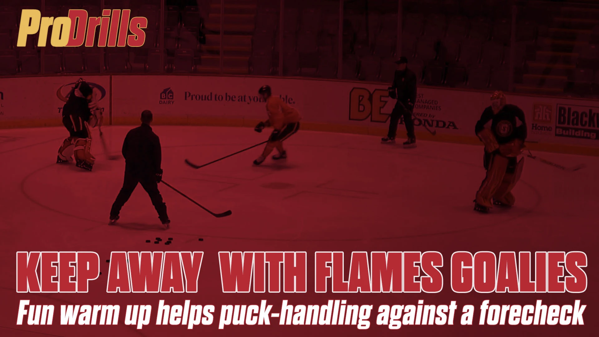 Pro Drills: Keep-away with Flames goalies