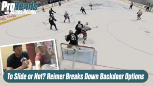 James Reimer analyzes backdoor goaltending options in a ProReads video breakdown with aerial game footage