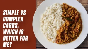 Plate of white rice and lentil curry illustrating simple vs complex carbohydrates for goalie nutrition