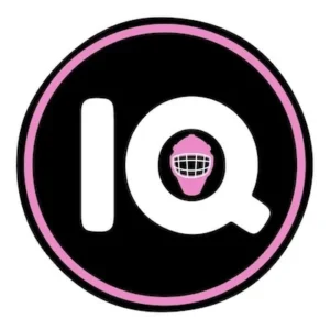 InGoal Magazine IQ logo featuring a pink goalie mask icon on a black circular badge with pink border