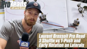 Laurent Brossoit discusses shuffle vs T-push lateral movement techniques in InGoal Magazine ProReads video series
