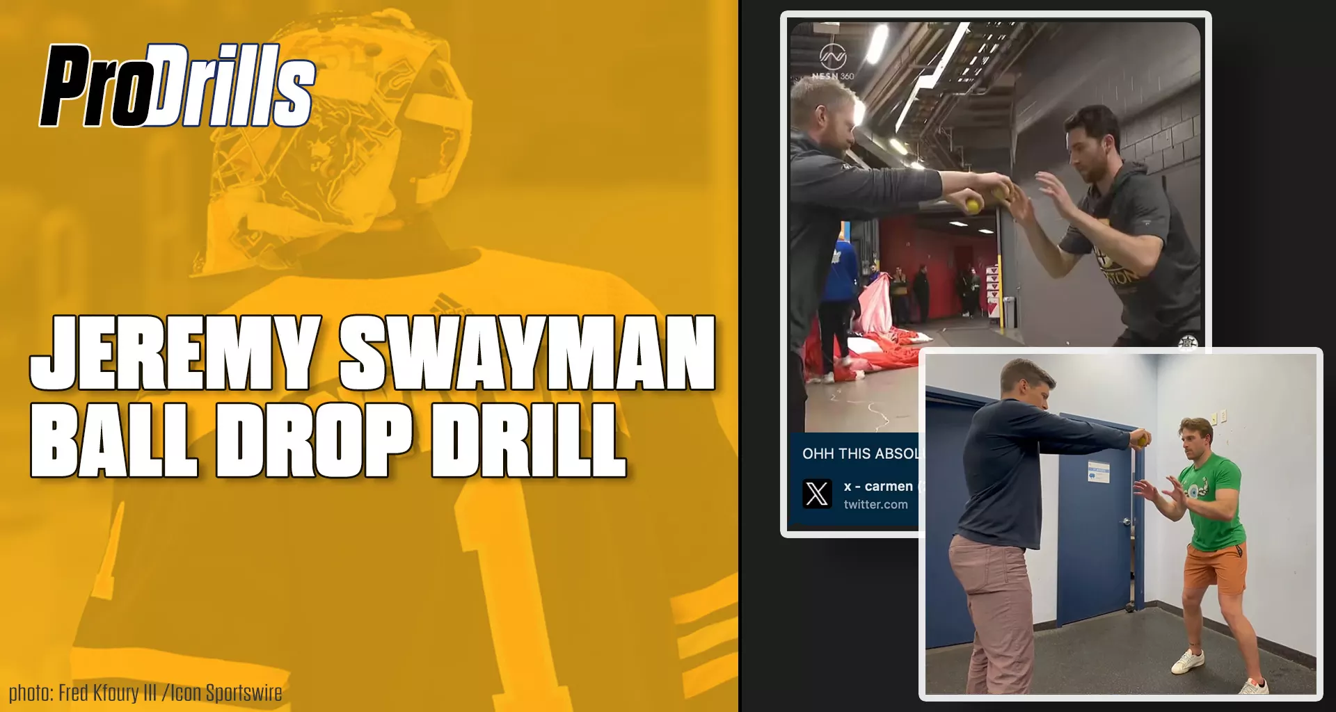 Jeremy Swayman Ball Drop Drill