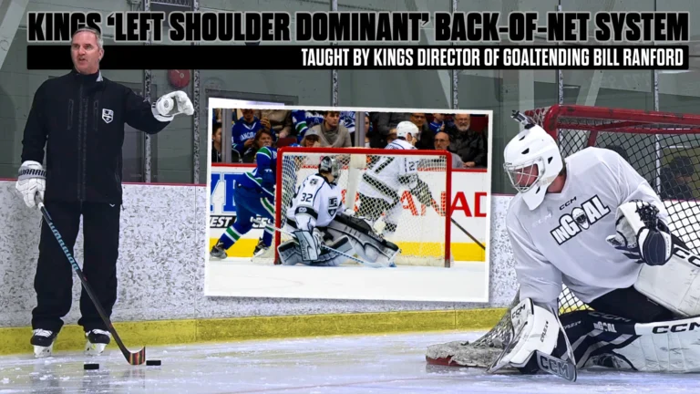 bill ranford and MAtthew Hutchison kings left shoulder dominant net play system