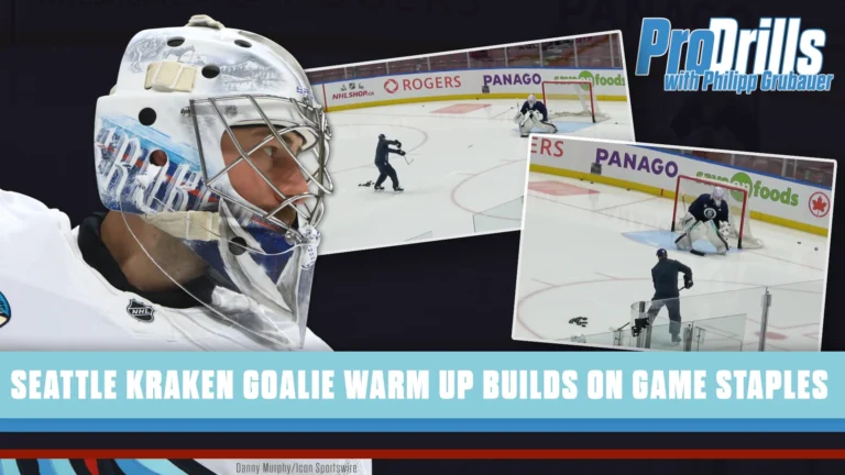 Philipp Grubauer and Seattle Kraken Warm up