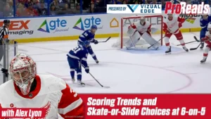 Alex Lyon PR 8 - Scoring Trends and Skate-or-Slide Choices at 6-on-5_