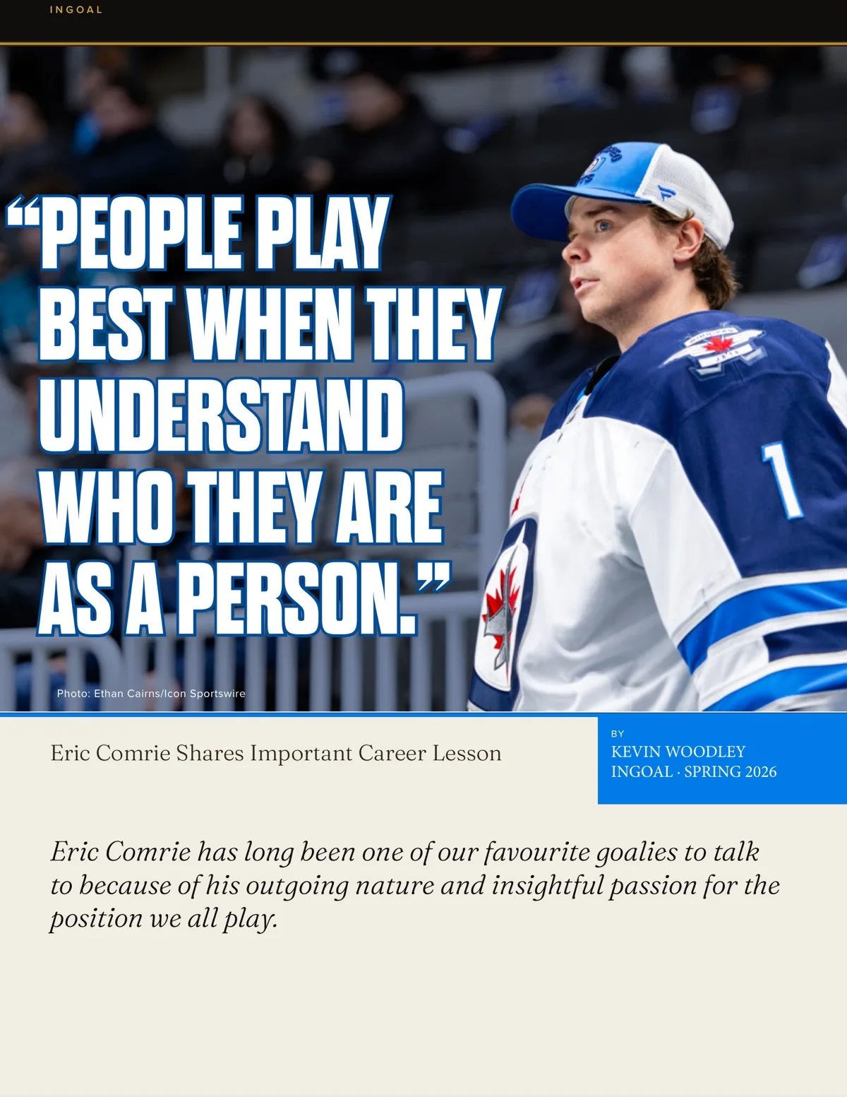 Opening page of People Play Best When They Understand Who They Are as a Person in InGoal's 2026 Coaches and Camps Guide