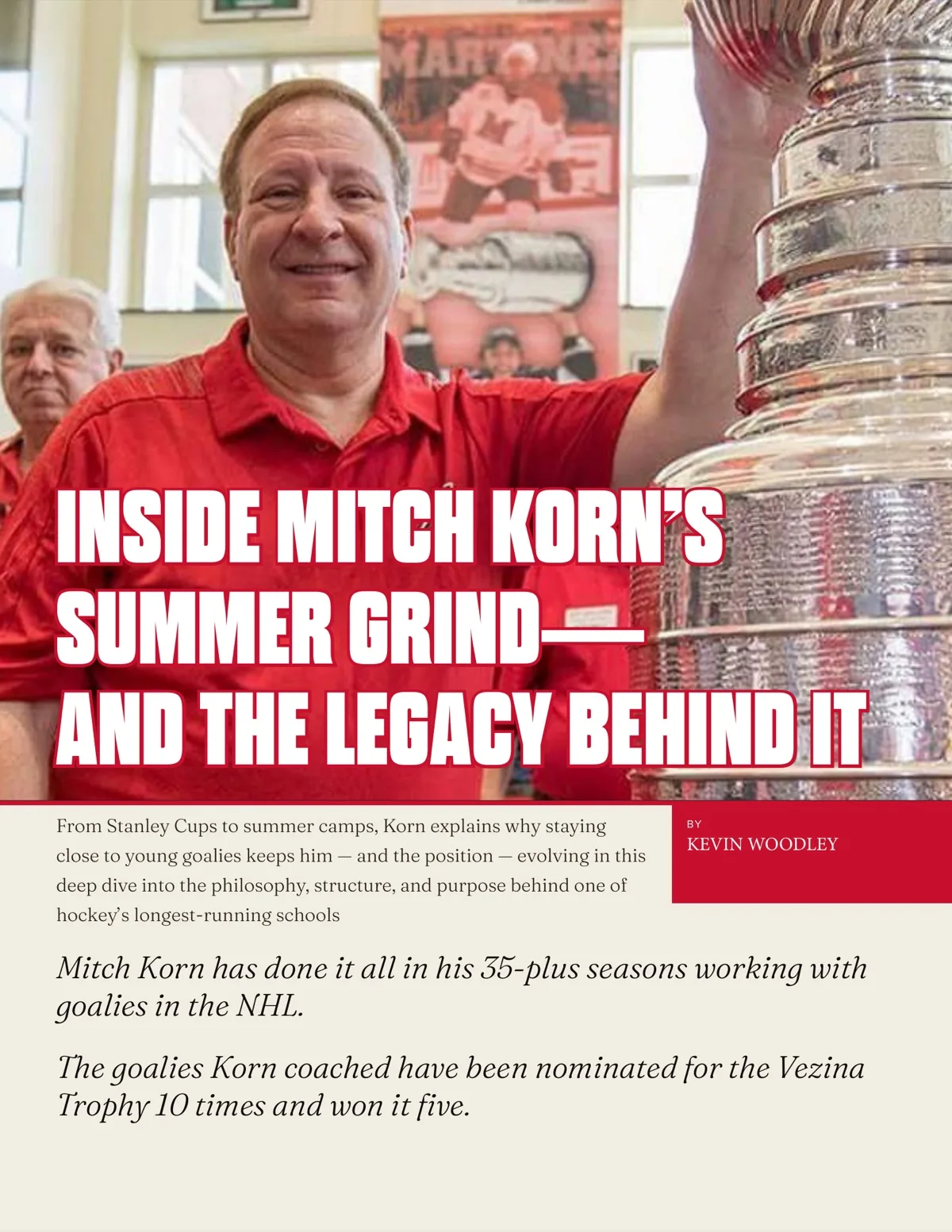 Opening page of Inside Mitch Korn's Summer Grind — and the Legacy Behind It in InGoal's 2026 Coaches and Camps Guide