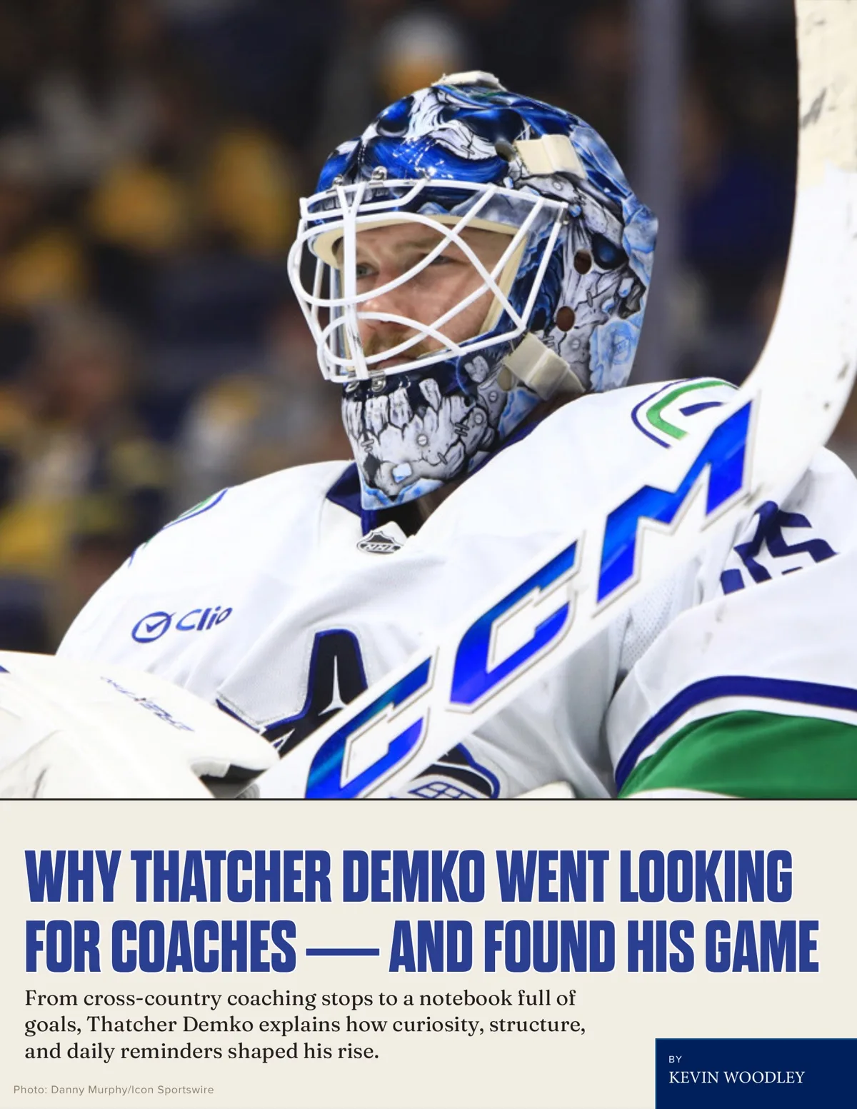 Opening page of Why Thatcher Demko Went Looking for Coaches — and Found His Game in InGoal's 2026 Coaches and Camps Guide
