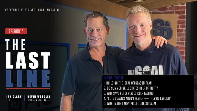 Ian Clark and Kevin Woodley pose together for The Last Line podcast Episode 5 promotional graphic