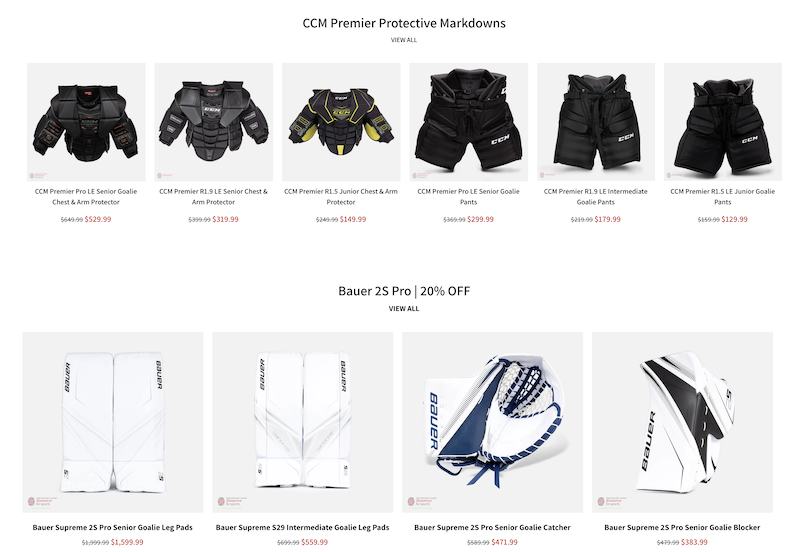 Hockey Shop Sale