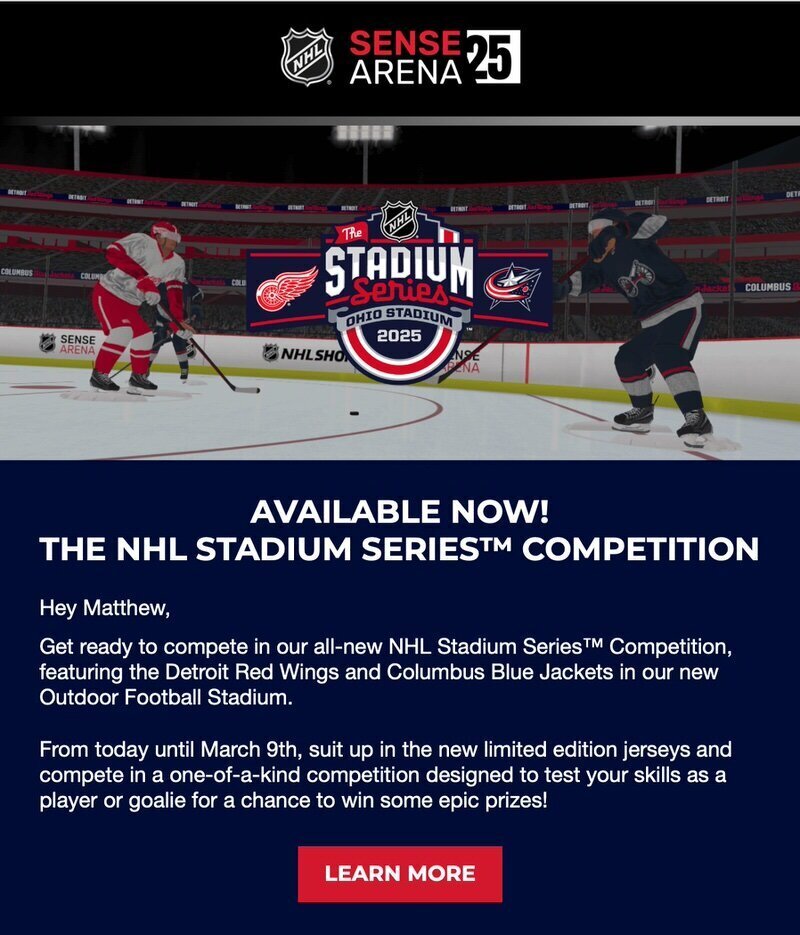 NHL Sense Arena Graphic