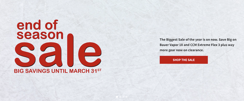 hockey shop sale
